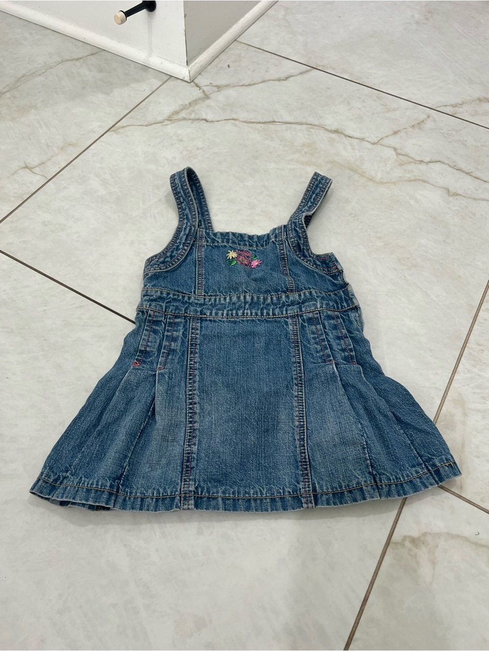 Nautica Blue Denim Embroidered Jumper Size 6-12 Months